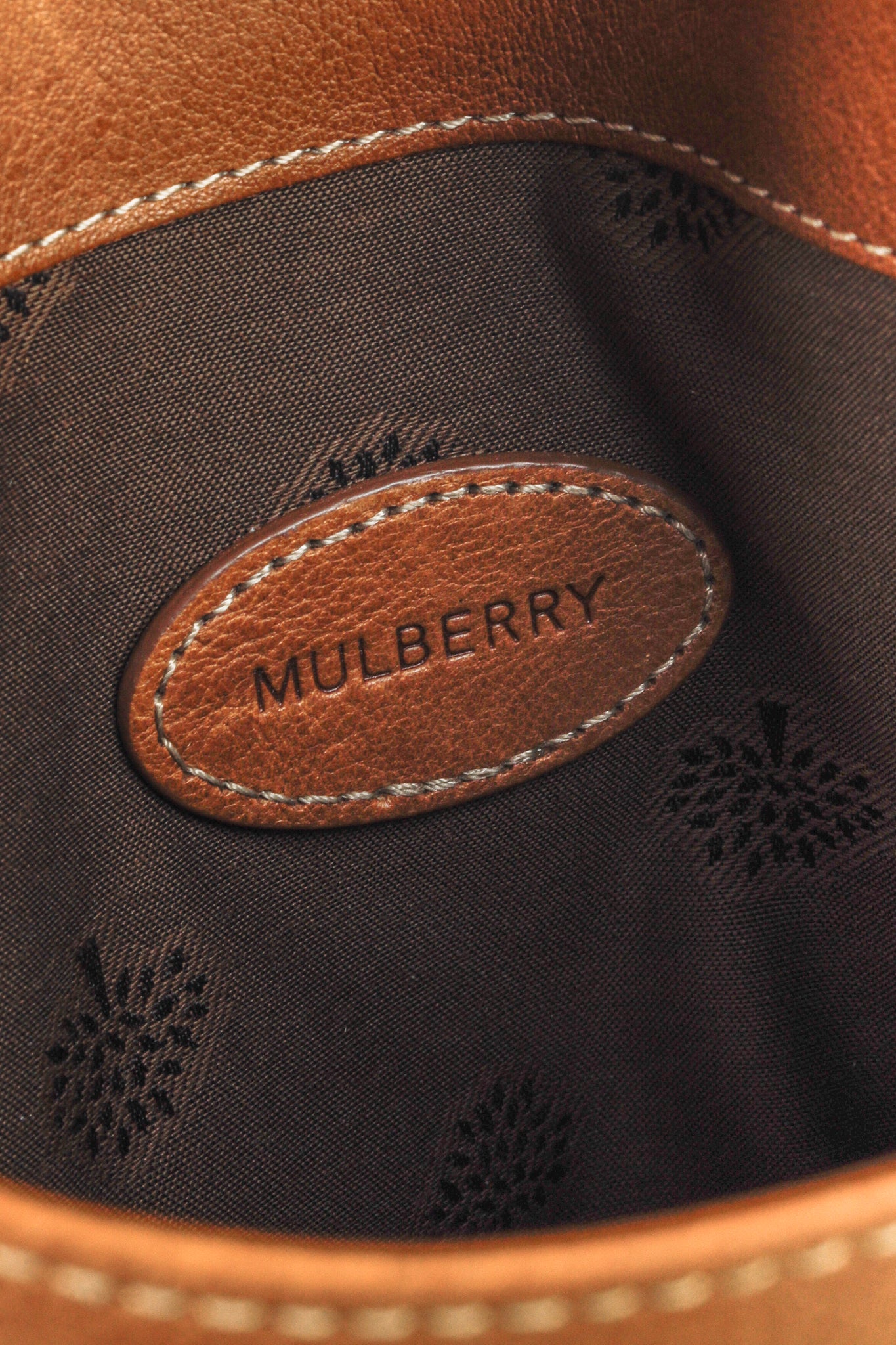 Mulberry Darley Cosmetic Pouch Brown Oak Small Classic Grain