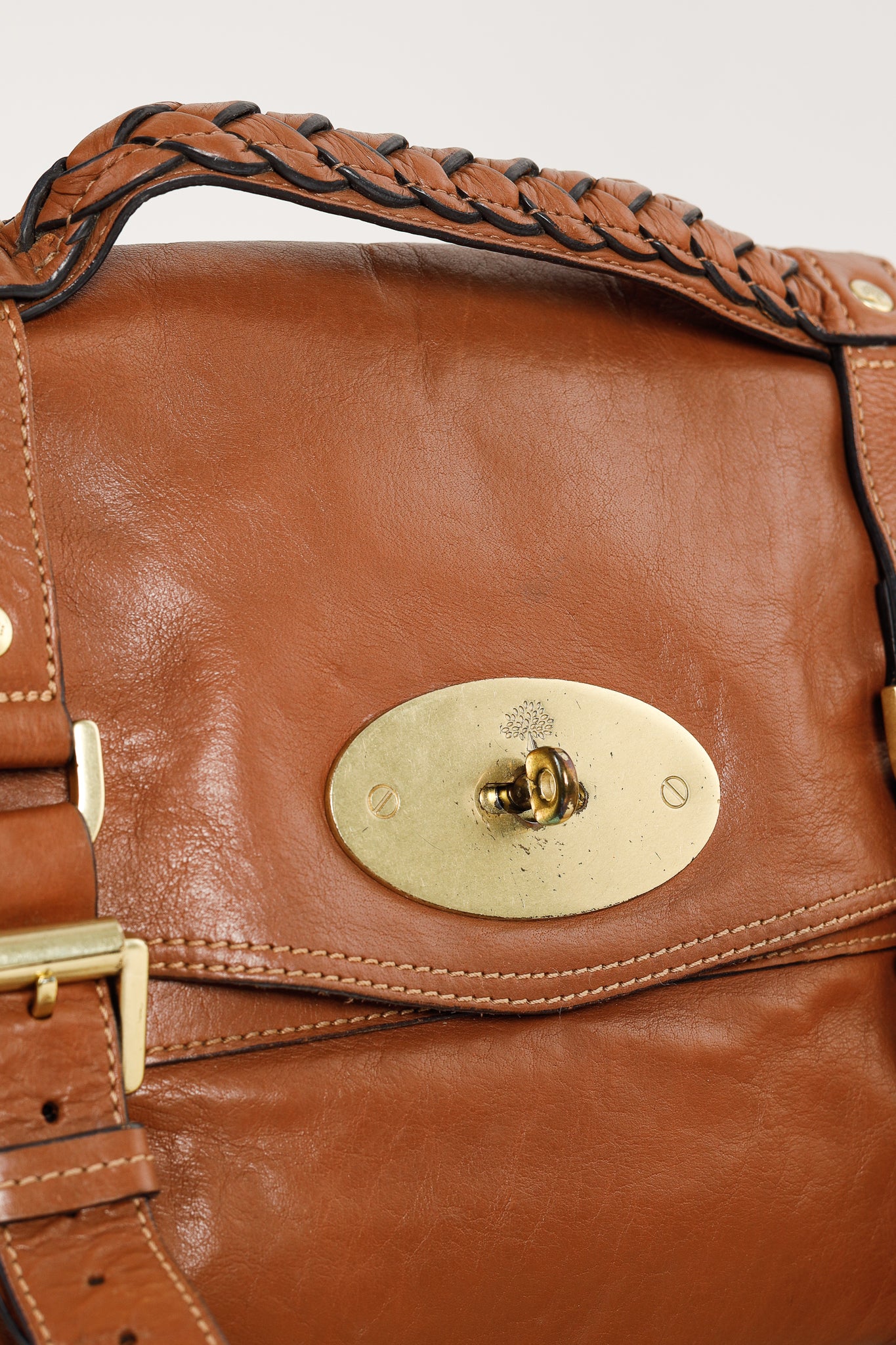 Mulberry Alexa Oak Soft Buffalo Leather Satchel