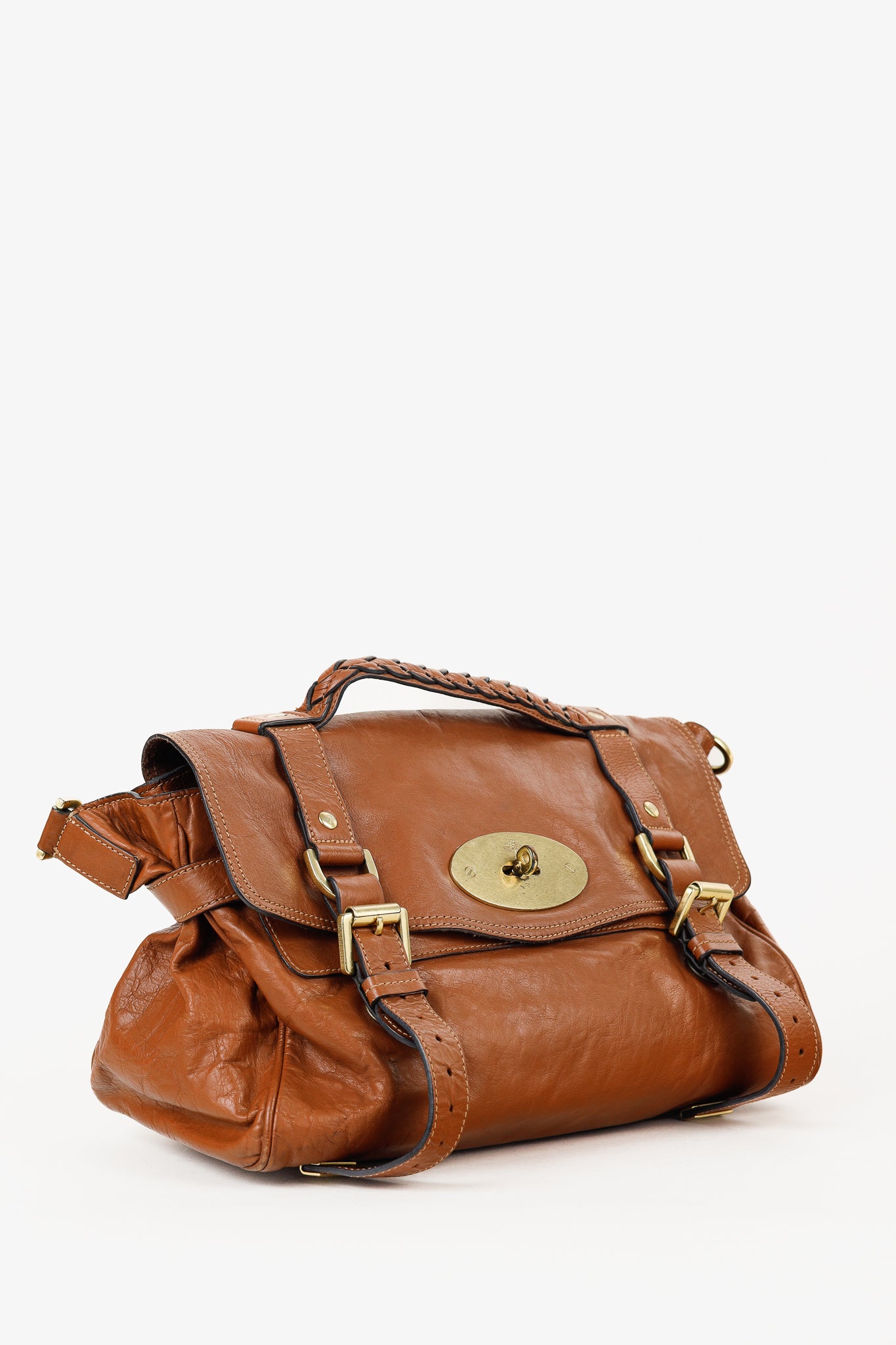 Mulberry Alexa Oak Soft Buffalo Leather Satchel