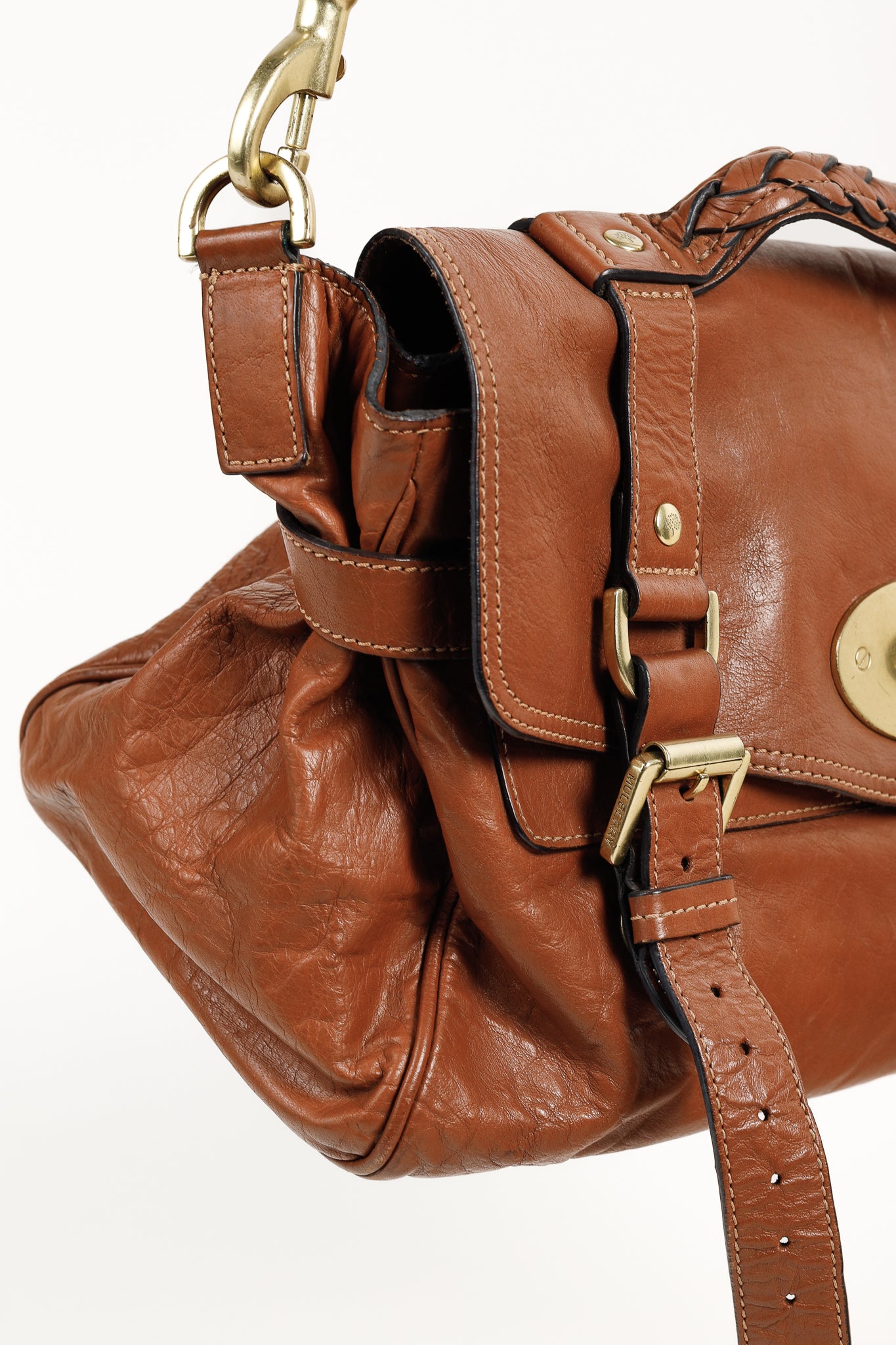 Mulberry Alexa Oak Soft Buffalo Leather Satchel