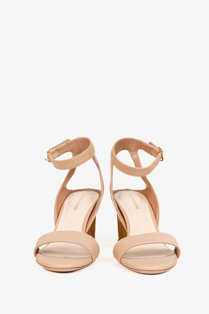 Nicholas Kirkwood Lola Basic Beige Nappa Leather Pearl Inset Sandals