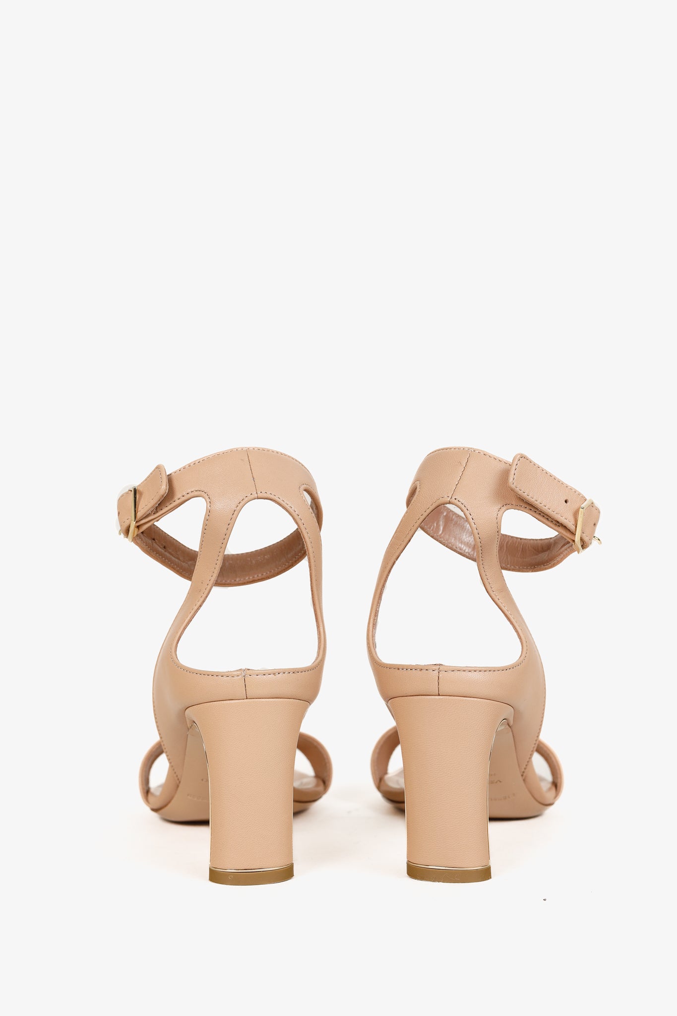 Nicholas Kirkwood Lola Basic Beige Nappa Leather Pearl Inset Sandals