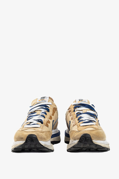 Nike x Sacai VaporWaffle Sesame, Blue-Void, & White Low-Top Sneakers