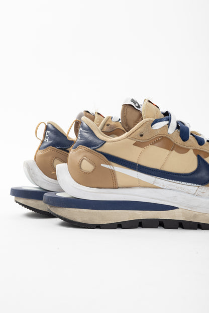 Nike x Sacai VaporWaffle Sesame, Blue-Void, & White Low-Top Sneakers