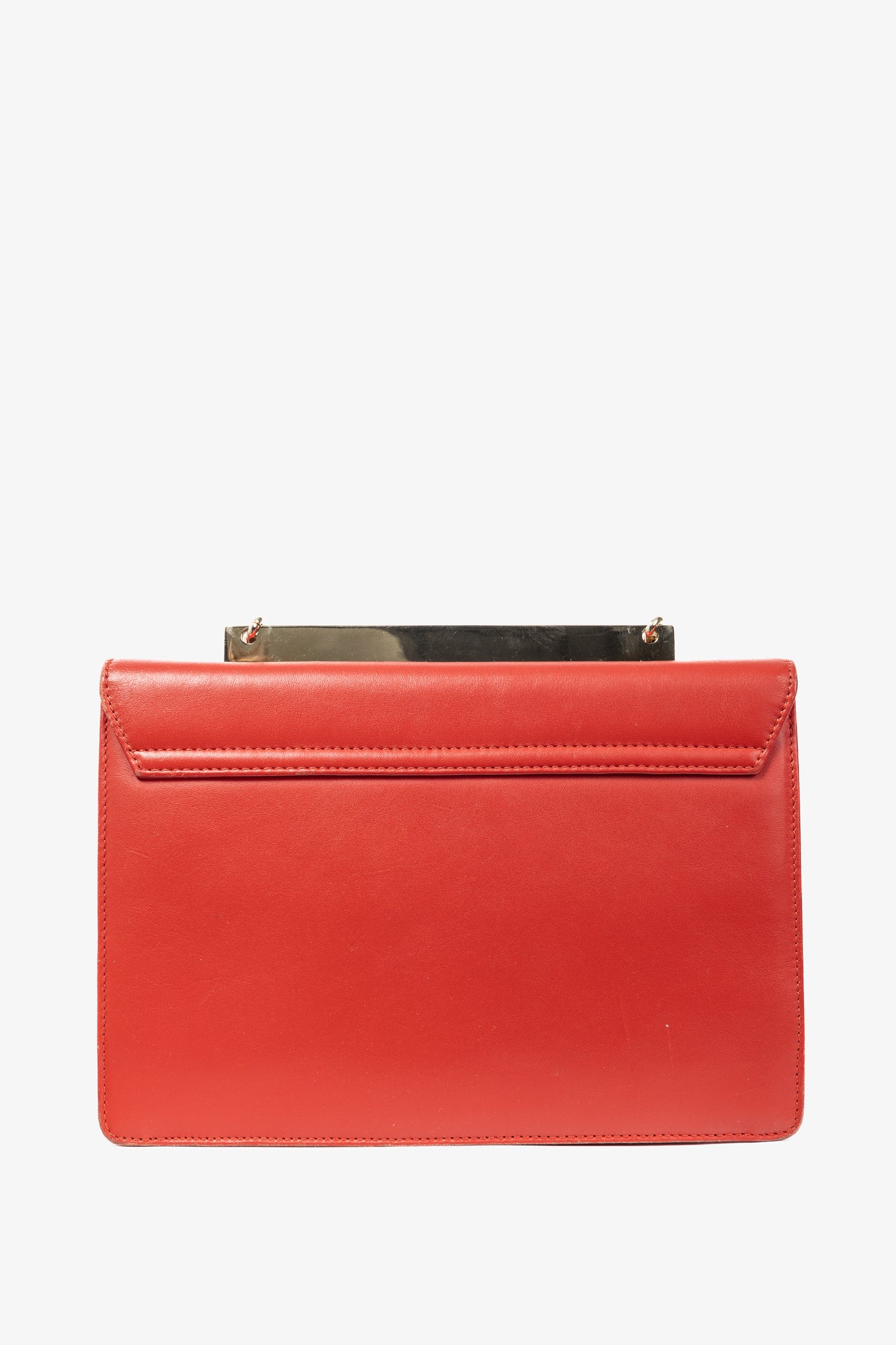 N21 Bad-Belle Red Leather Flap Shoulder Bag