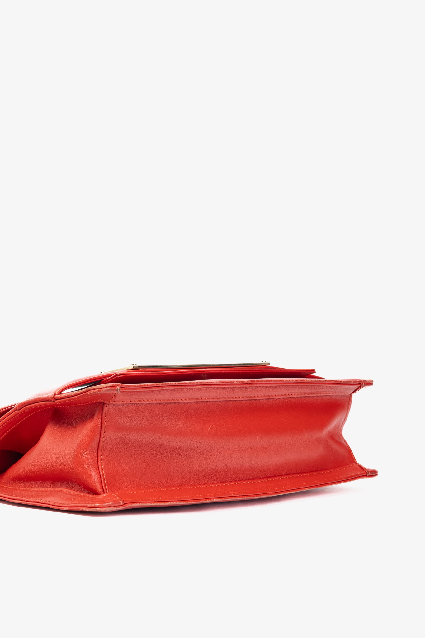 N21 Bad-Belle Red Leather Flap Shoulder Bag