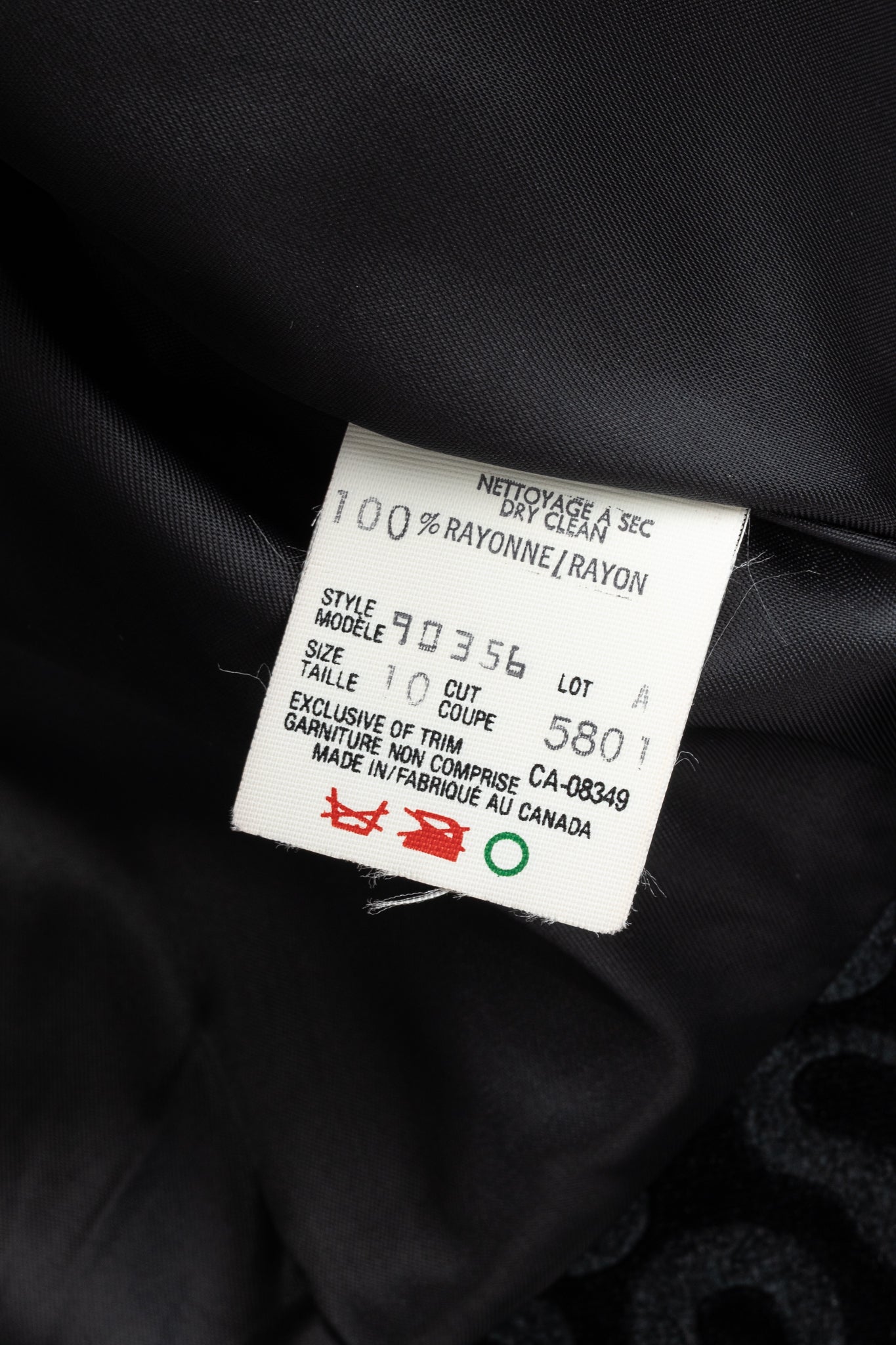 Norma Kamali Vintage 80's Black Velvet Squiggle Hooded Jacket