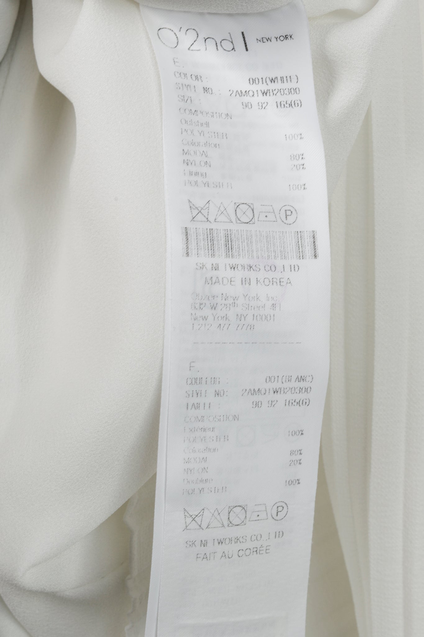 O’2nd White Pleated Blue-Striped Sleeveless Blouse
