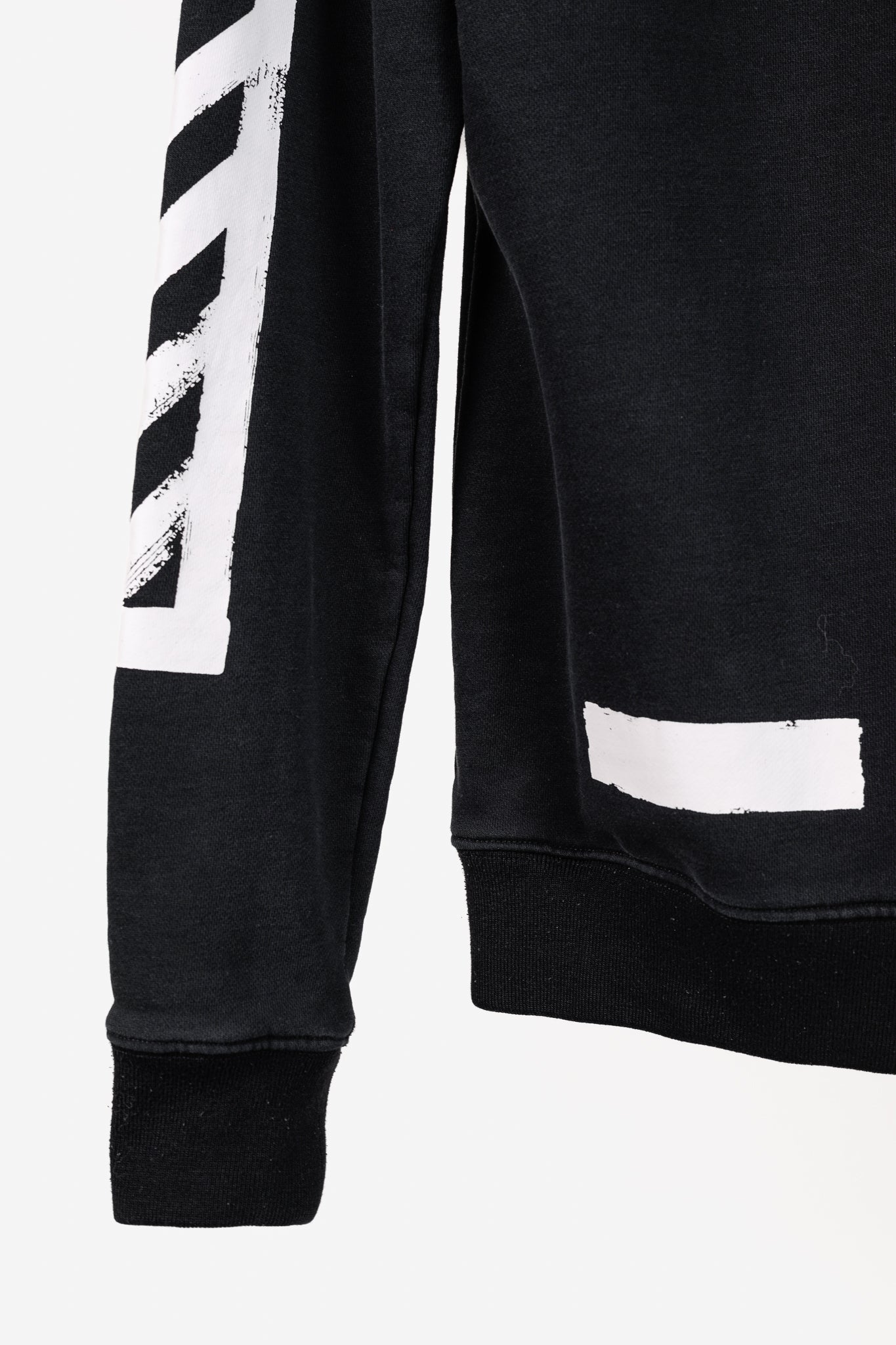 Off-White Black & White Brushed Diagonals Crewneck Sweatshirt