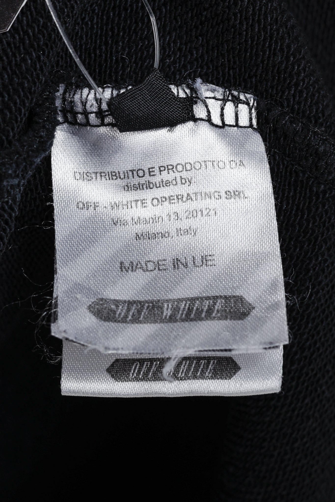 Off-White Black & White Brushed Diagonals Crewneck Sweatshirt