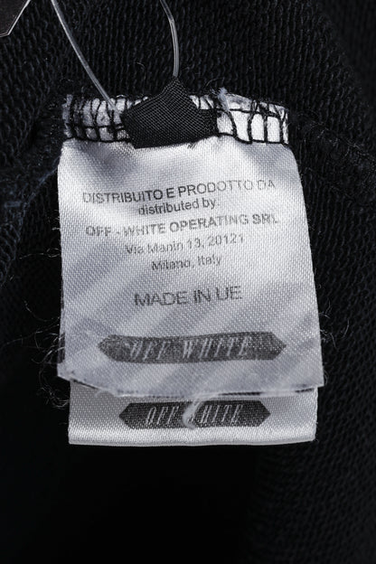 Off-White Black & White Brushed Diagonals Crewneck Sweatshirt