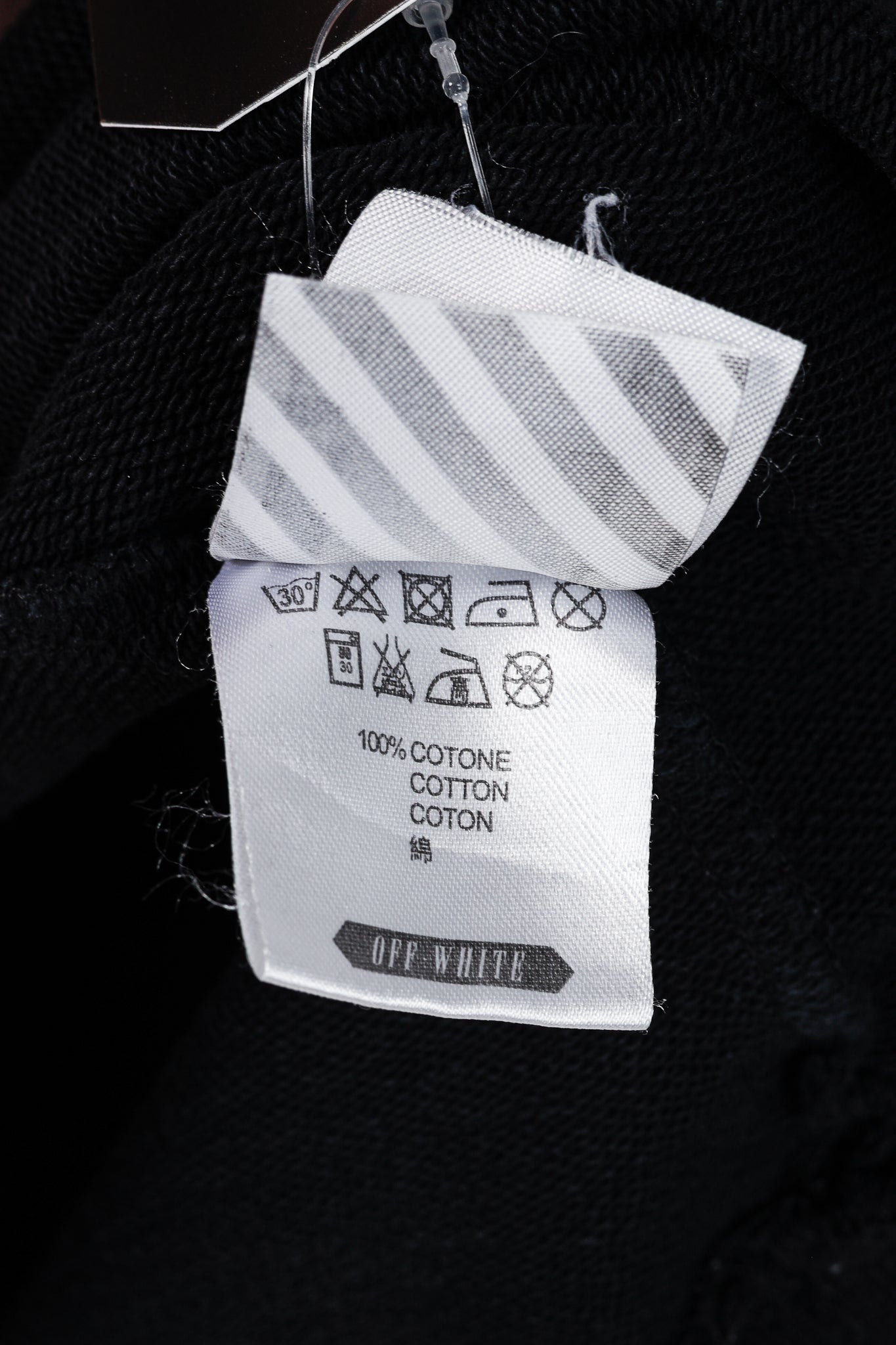Off-White Black & White Brushed Diagonals Crewneck Sweatshirt