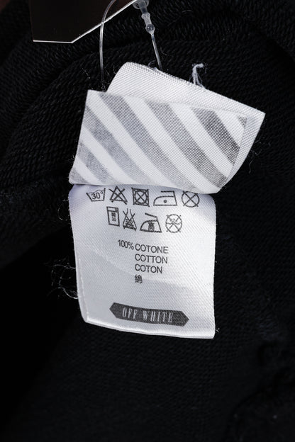 Off-White Black & White Brushed Diagonals Crewneck Sweatshirt