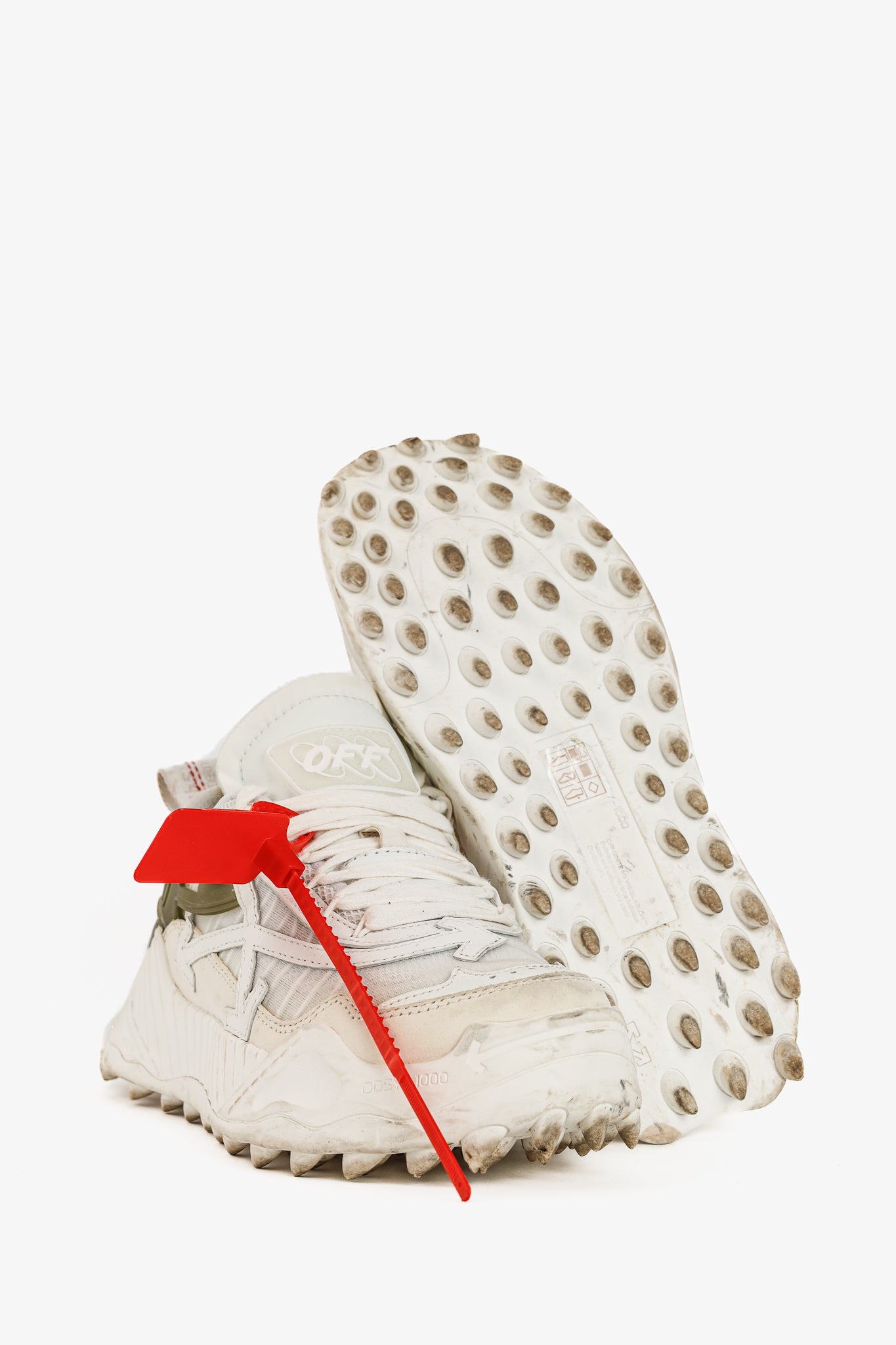 Off-White Odsy-1000 'White Light Grey' Platform Sneakers