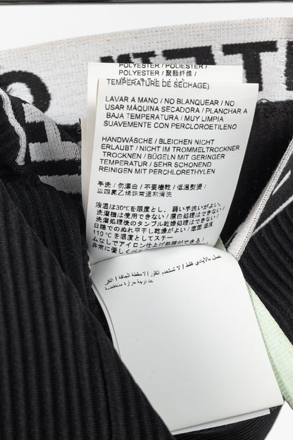 Off-White AW/18 Black Logo-Waistband Ribbed Leggings