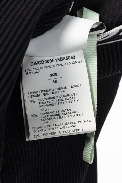 Off-White AW/18 Black Logo-Waistband Ribbed Leggings