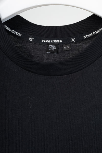 Opening Ceremony Black Cotton Flared-Hem Logo T-Shirt Dress