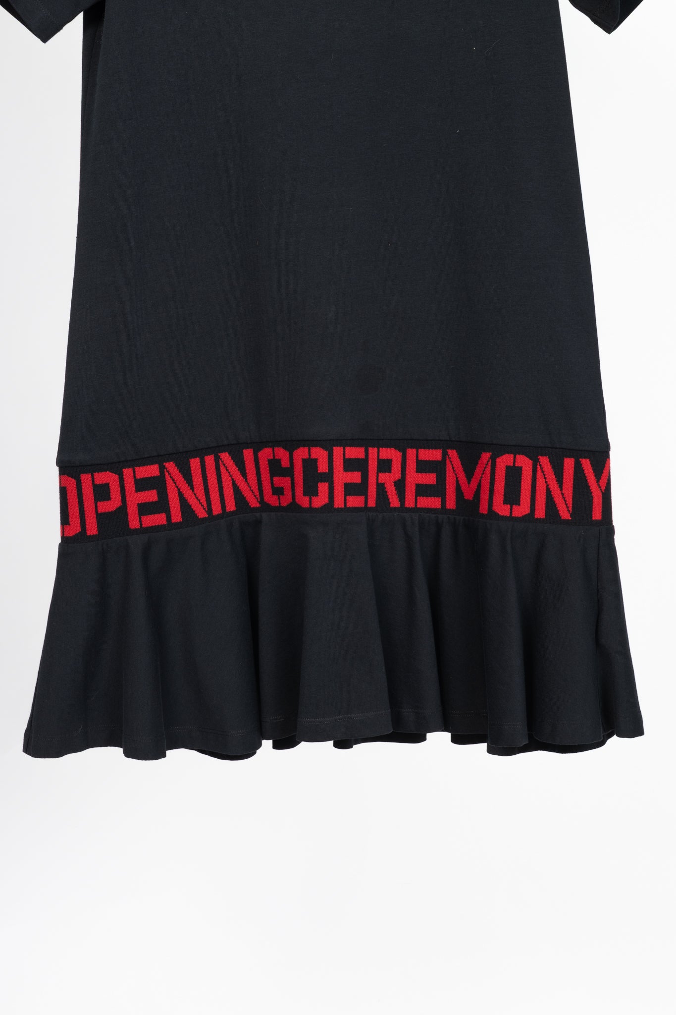 Opening Ceremony Black Cotton Flared-Hem Logo T-Shirt Dress