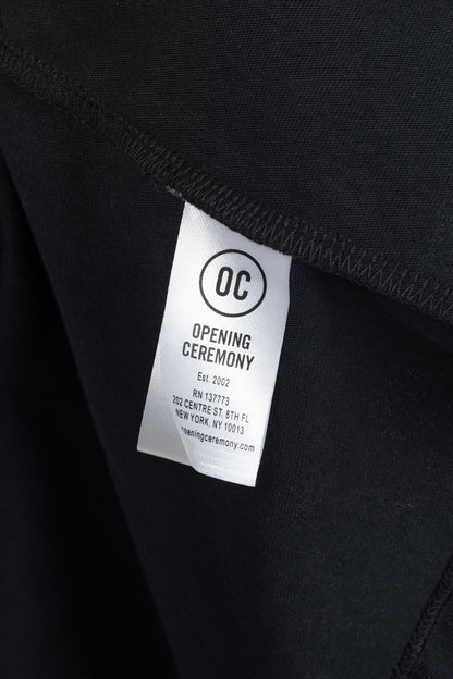 Opening Ceremony Black Cotton Flared-Hem Logo T-Shirt Dress