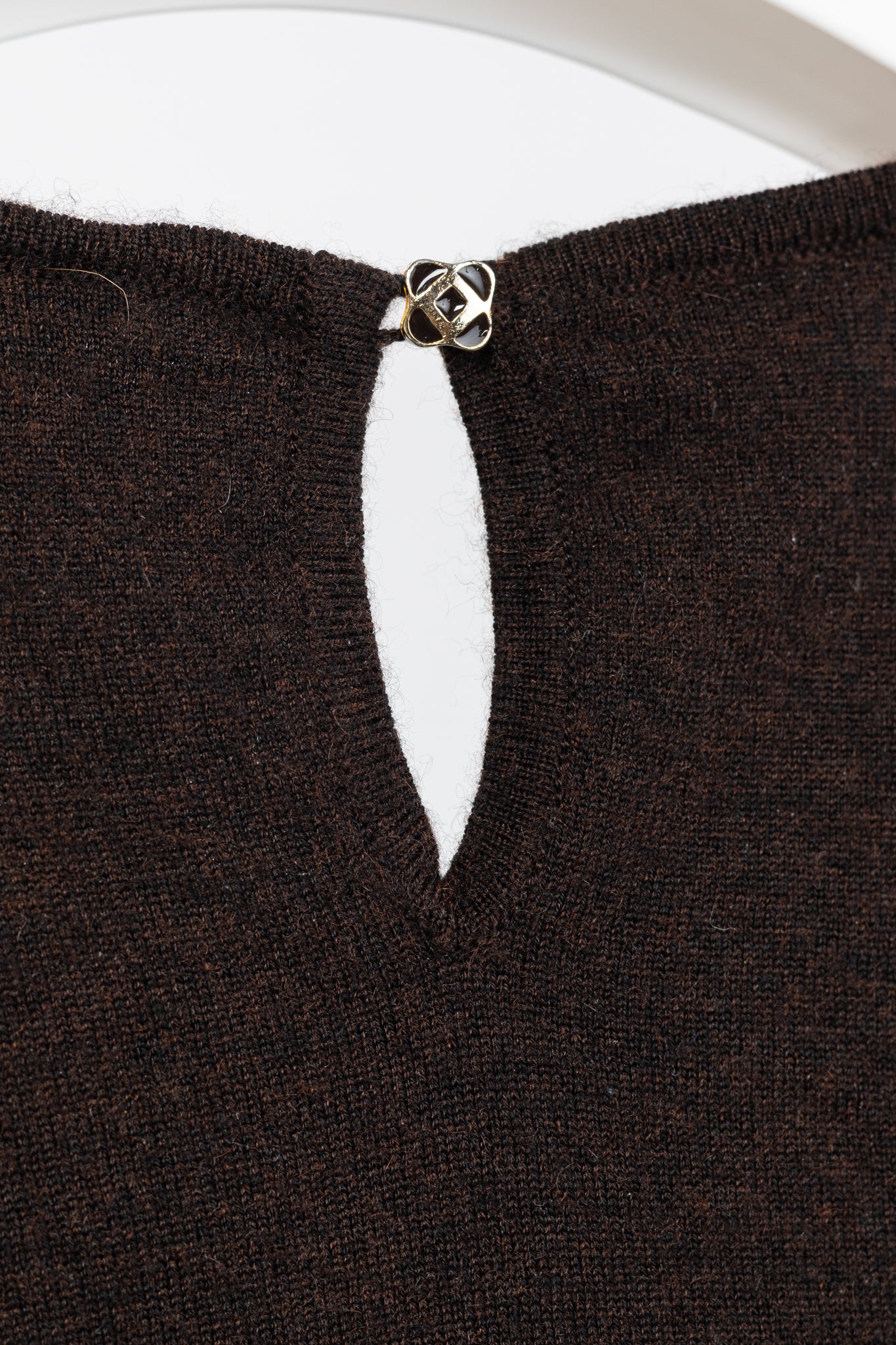Oscar de la Renta AW/07 Brown Cashmere-Knit Tank