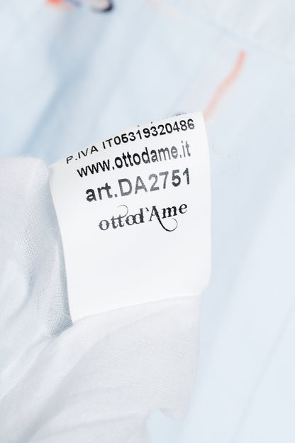 Ottod’Ame Swimmers Blue Sleeveless Poplin Shirtdress