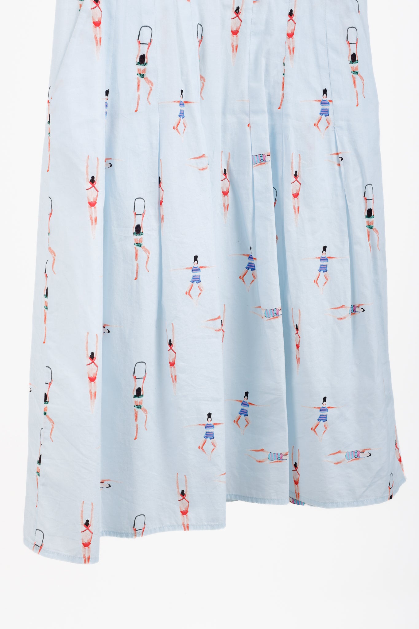 Ottod’Ame Swimmers Blue Sleeveless Poplin Shirtdress