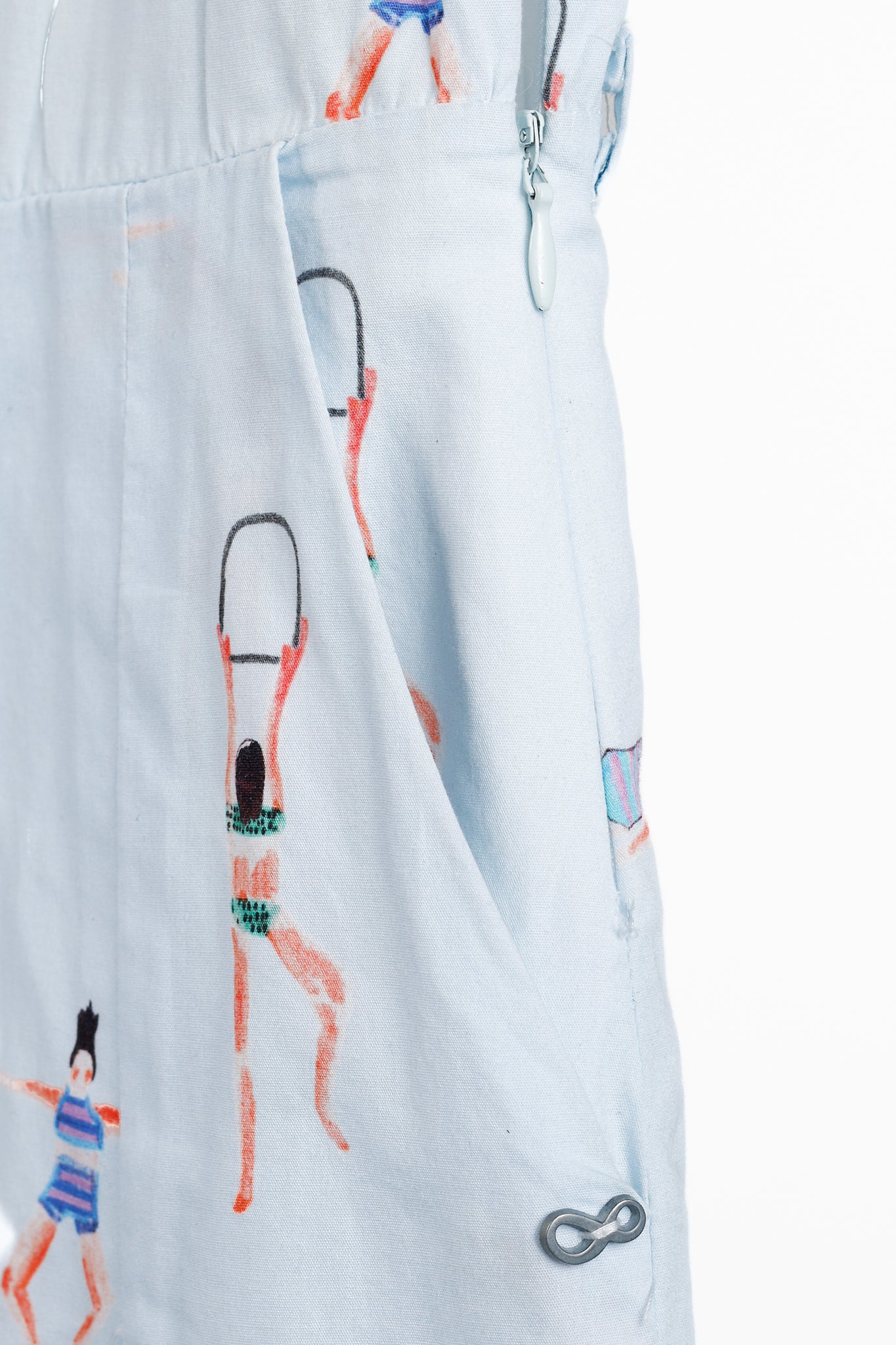 Ottod’Ame Swimmers Blue Sleeveless Poplin Shirtdress