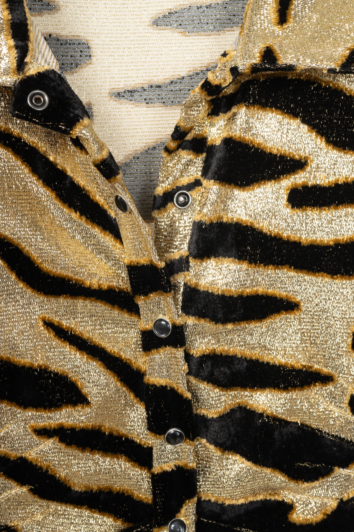 Paco Rabanne AW19 Gold Tiger Jacquard Metallic Maxi Dress