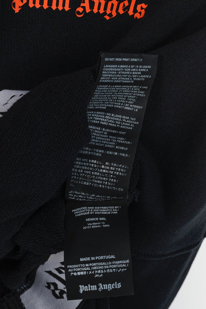 Palm Angels Summer 2019 Black Cropped Logo Print Hoodie