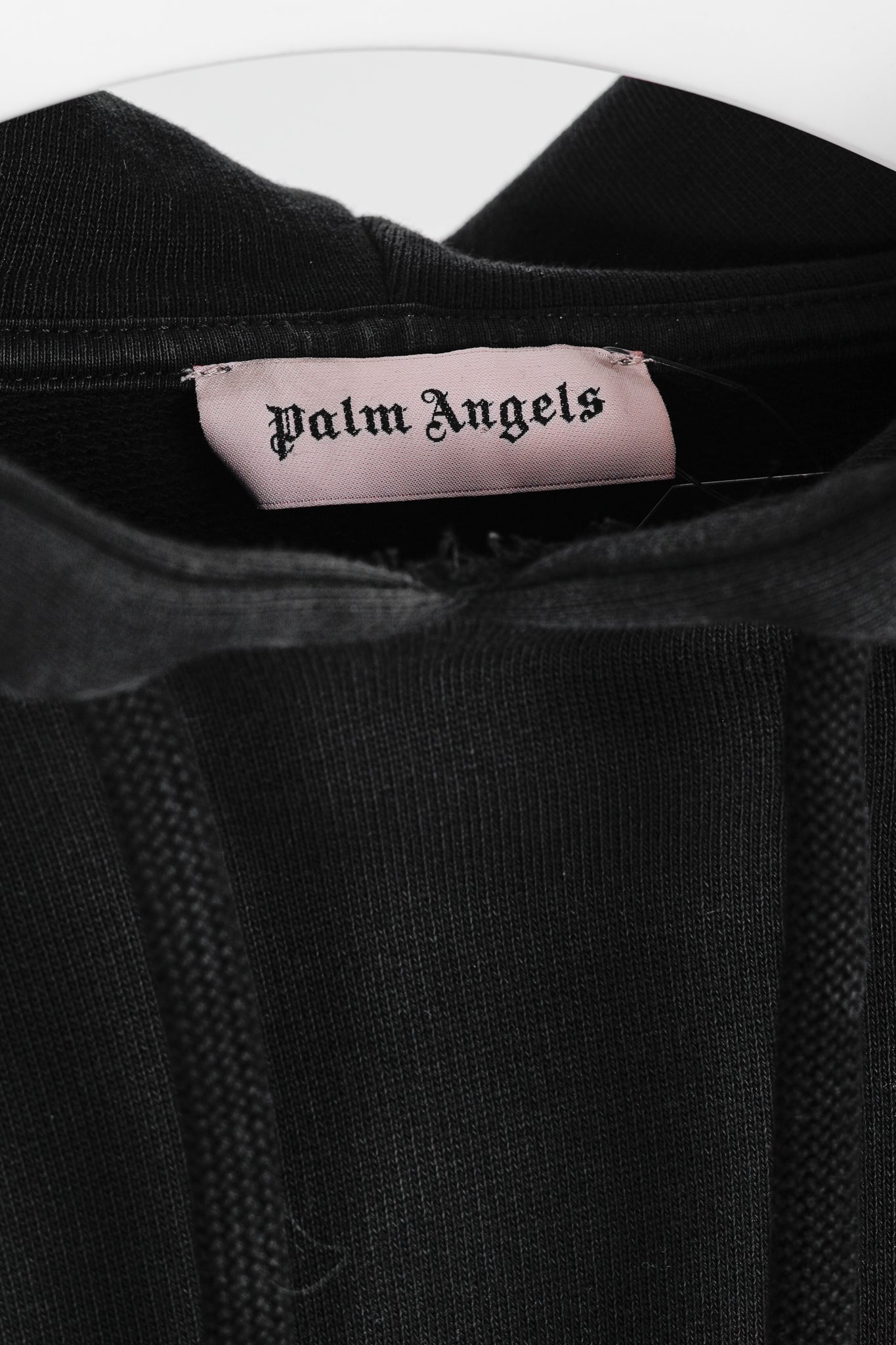 Palm Angels Summer 2019 Black Cropped Logo Print Hoodie