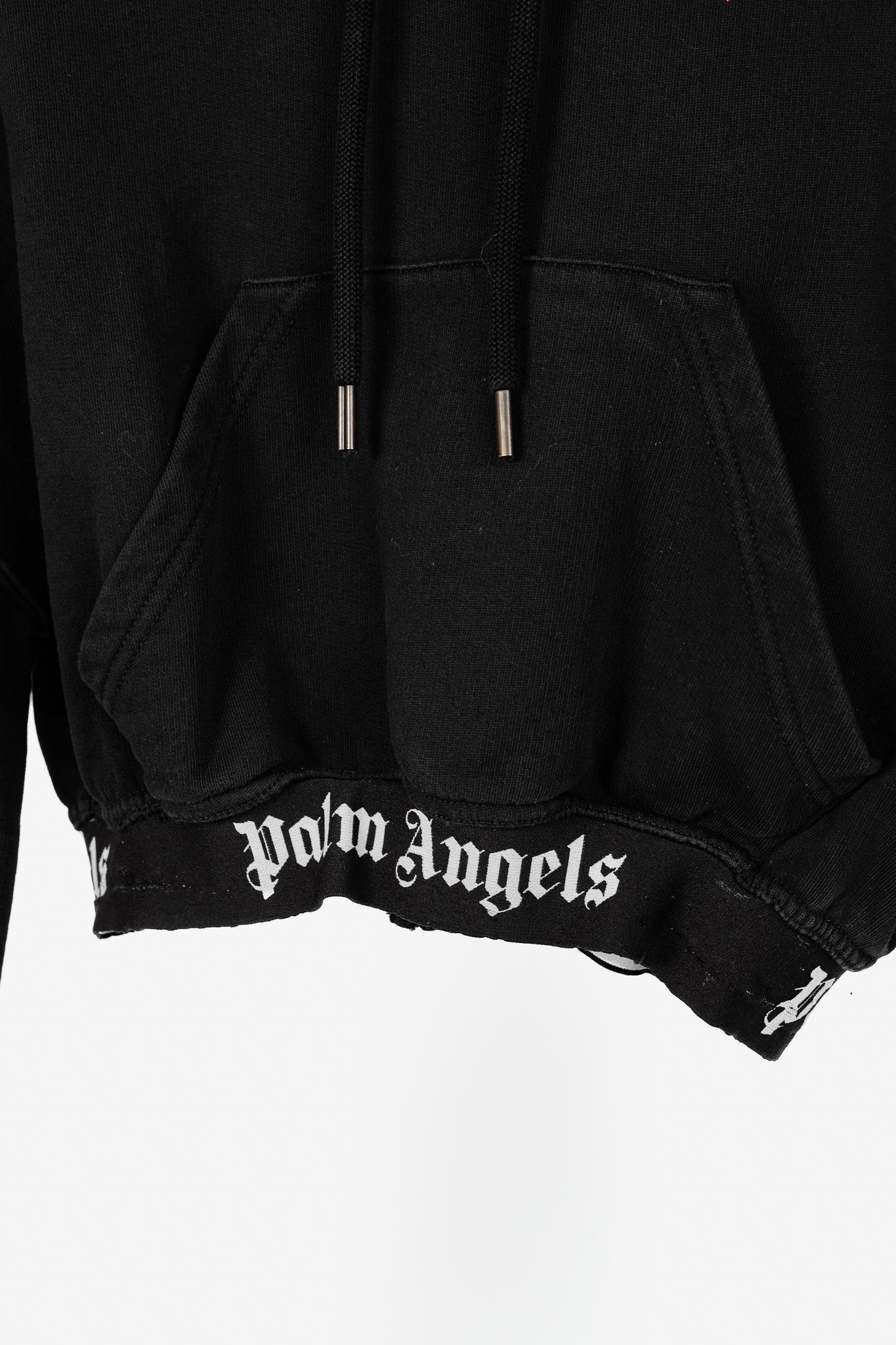 Palm Angels Summer 2019 Black Cropped Logo Print Hoodie