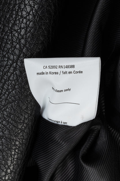 paper moon Black Oversized Chunky Zipper Vegan Leather Biker Jacket