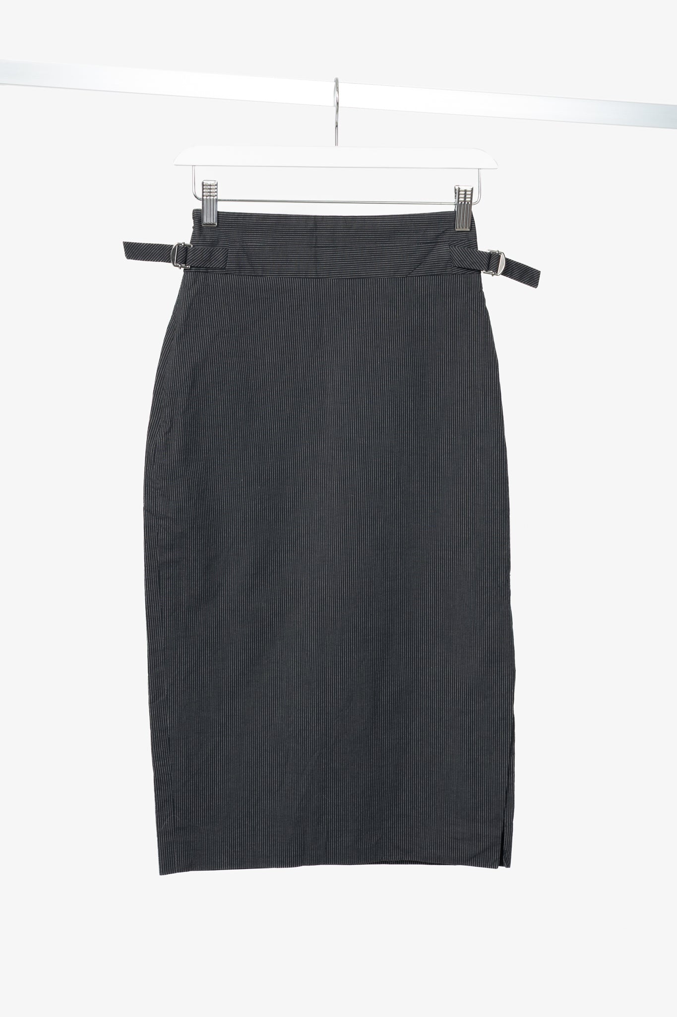 Paul Smith Black Label Charcoal Pinstripe Pencil Skirt