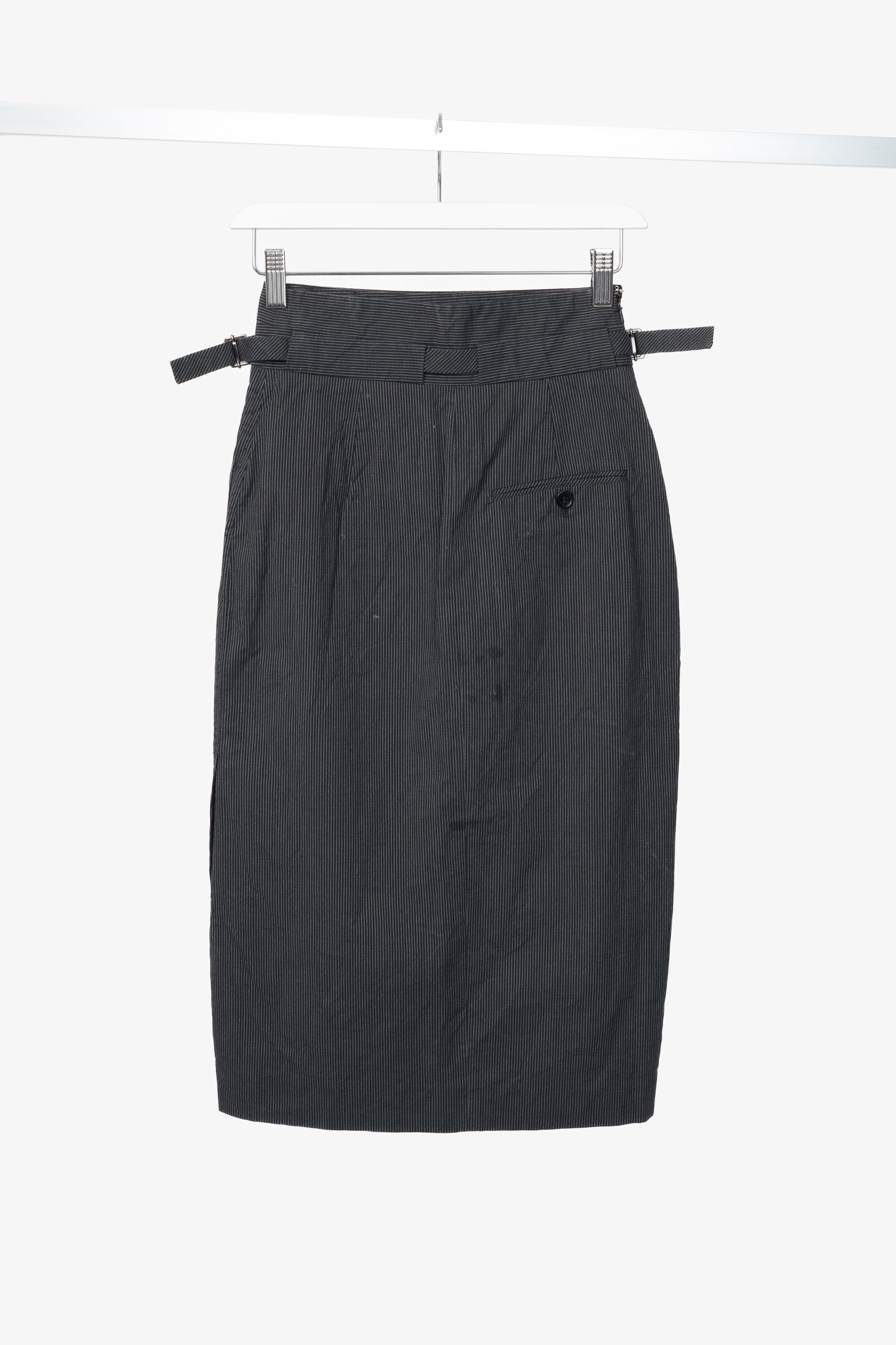 Paul Smith Black Label Charcoal Pinstripe Pencil Skirt