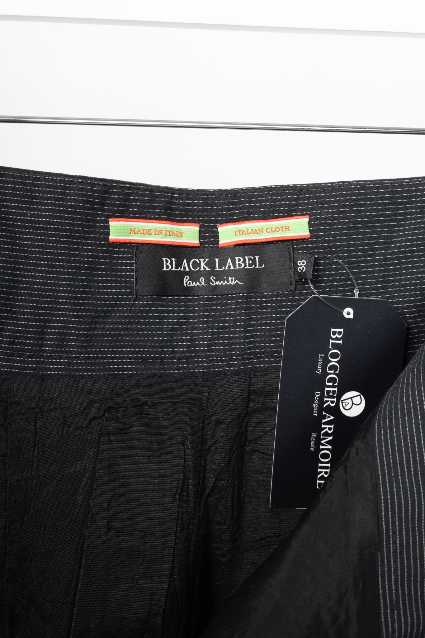 Paul Smith Black Label Charcoal Pinstripe Pencil Skirt