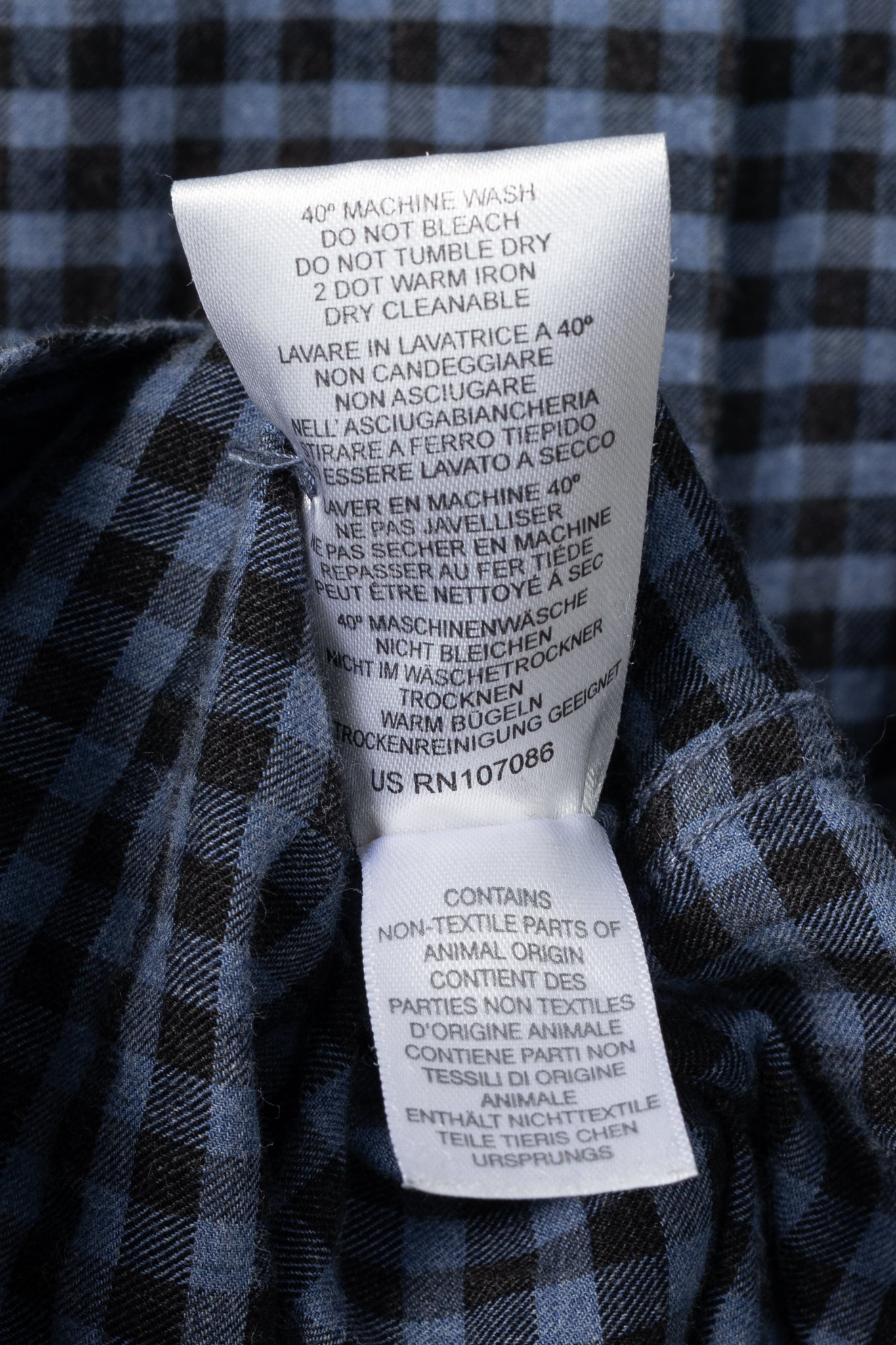 Paul by Paul Smith Blue Plaid Cotton-Flannel Buttoned Shirt