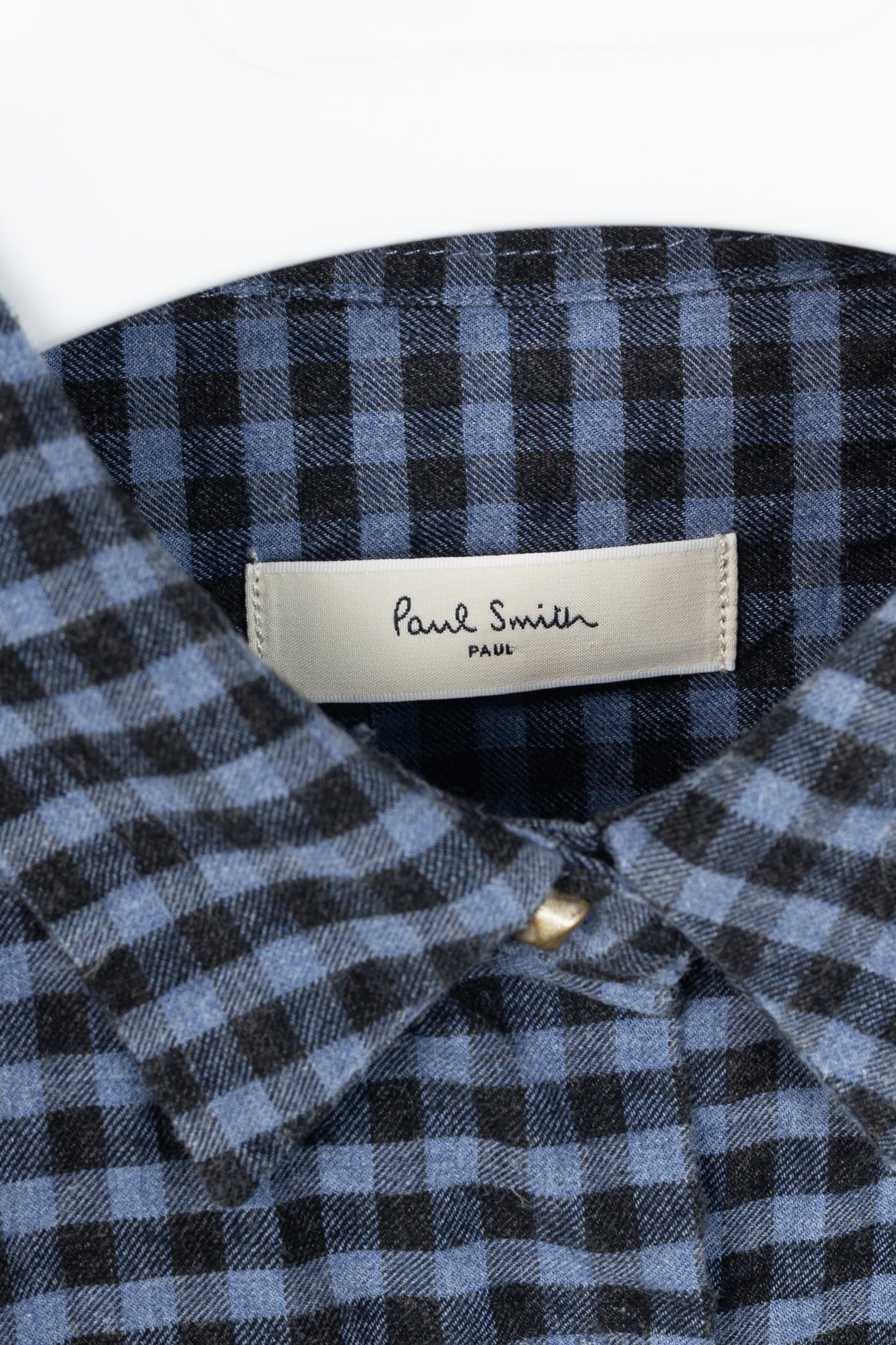 Paul by Paul Smith Blue Plaid Cotton-Flannel Buttoned Shirt