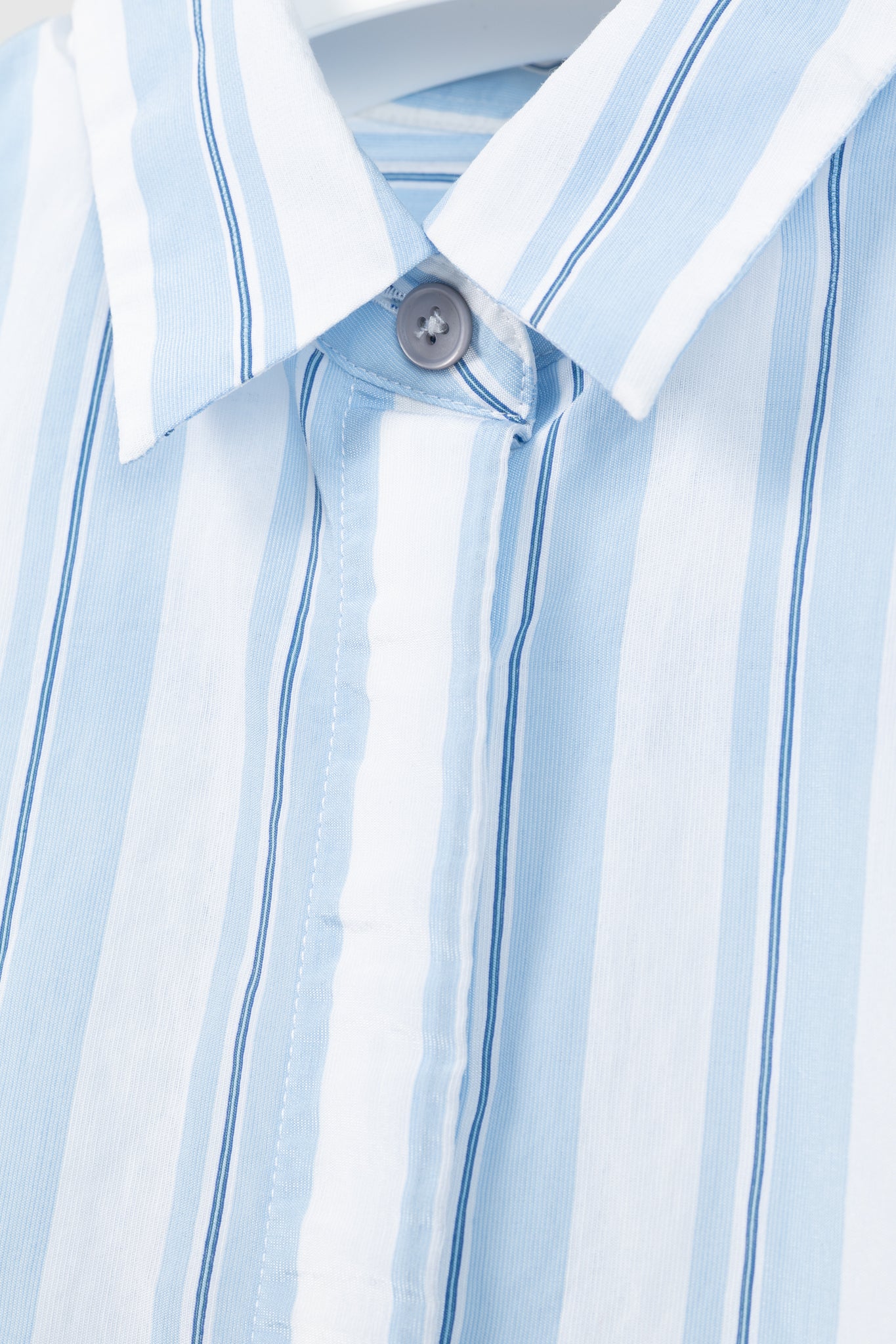 PS Paul Smith Blue & White Striped Buttoned-Back Shirt