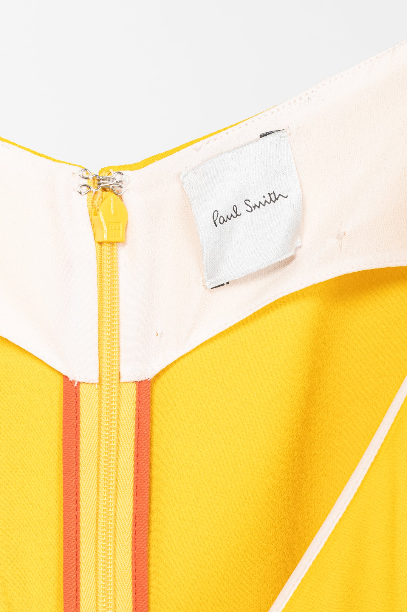 Paul Smith Yellow Crepe Sleeveless Maxi Dress