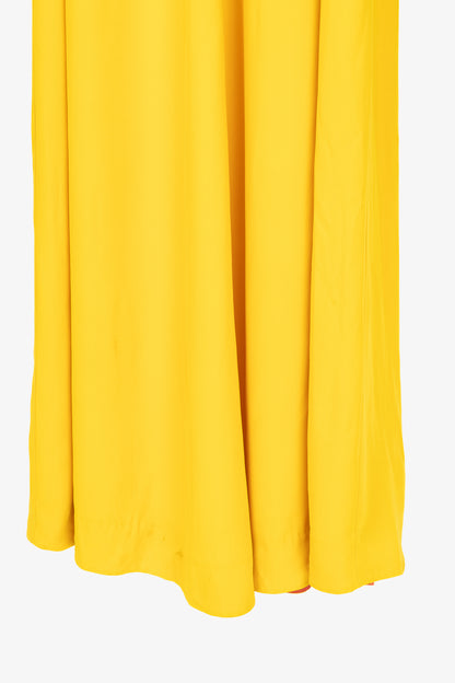Paul Smith Yellow Crepe Sleeveless Maxi Dress