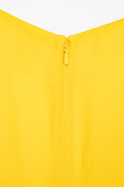 Paul Smith Yellow Crepe Sleeveless Maxi Dress