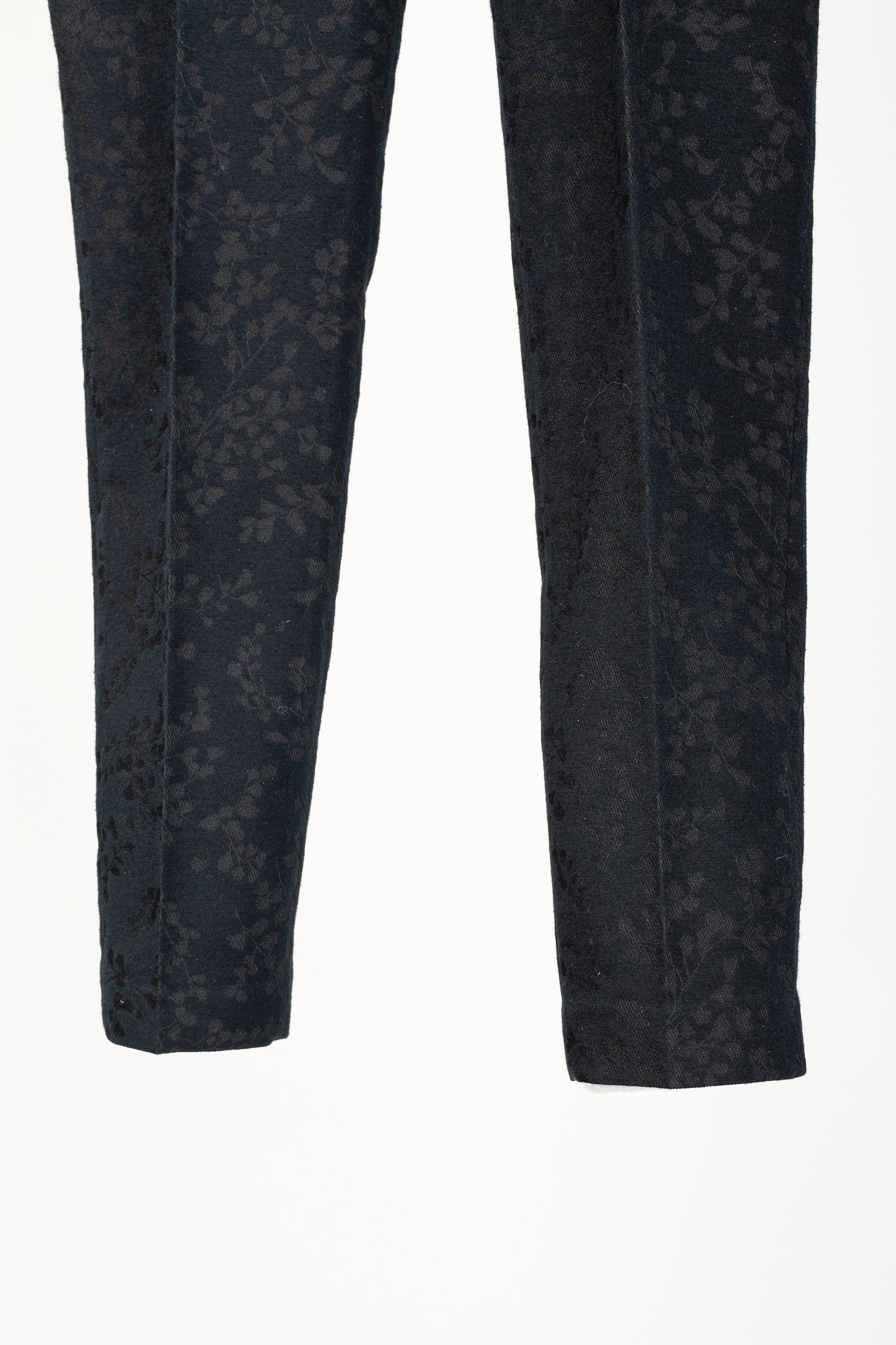 Paul & Joe Black & Brown Floral-Jacquard Twill Trousers