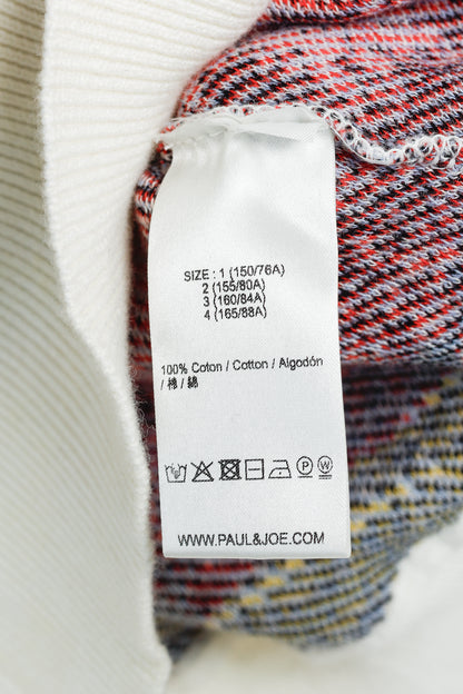 Paul & Joe SS/18 Blue Vegas-Print Cotton Short-Sleeve Sweater