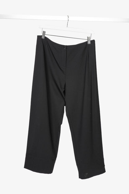 Peter O. Mahler Black Stretch Crepe Capris
