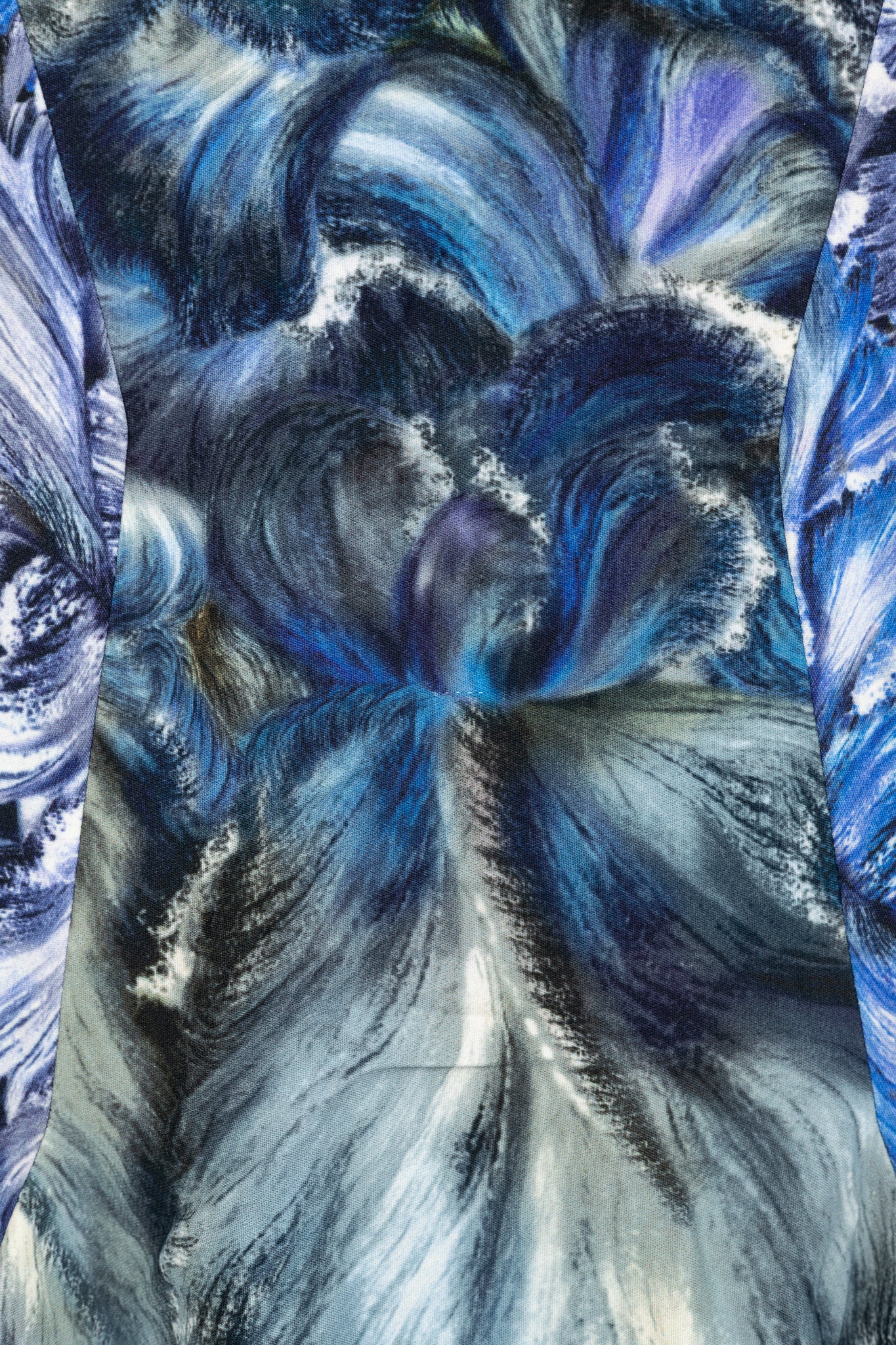 Peter Pilotto K Blue & Black Abstract Printed Crepe Handkerchief-Hem Skirt
