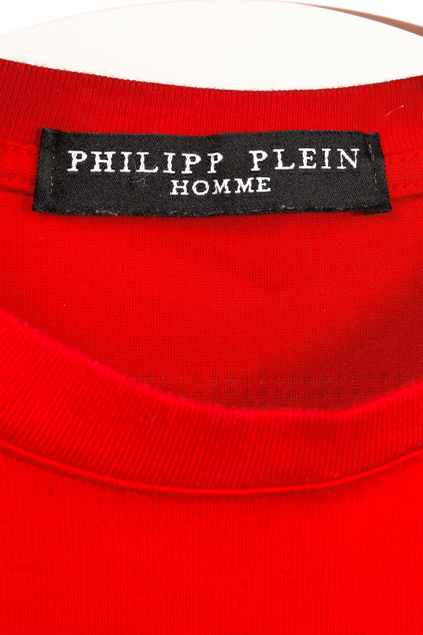 Philipp Plein Red Patch Rhinestone-Skull Tee