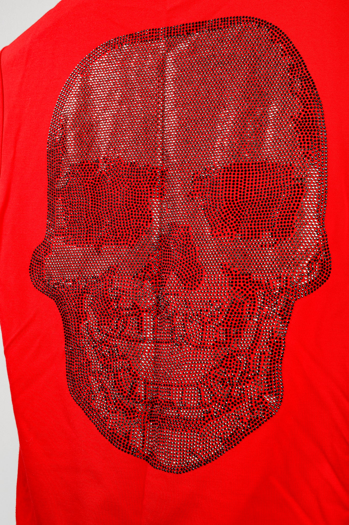 Philipp Plein Red Patch Rhinestone-Skull Tee