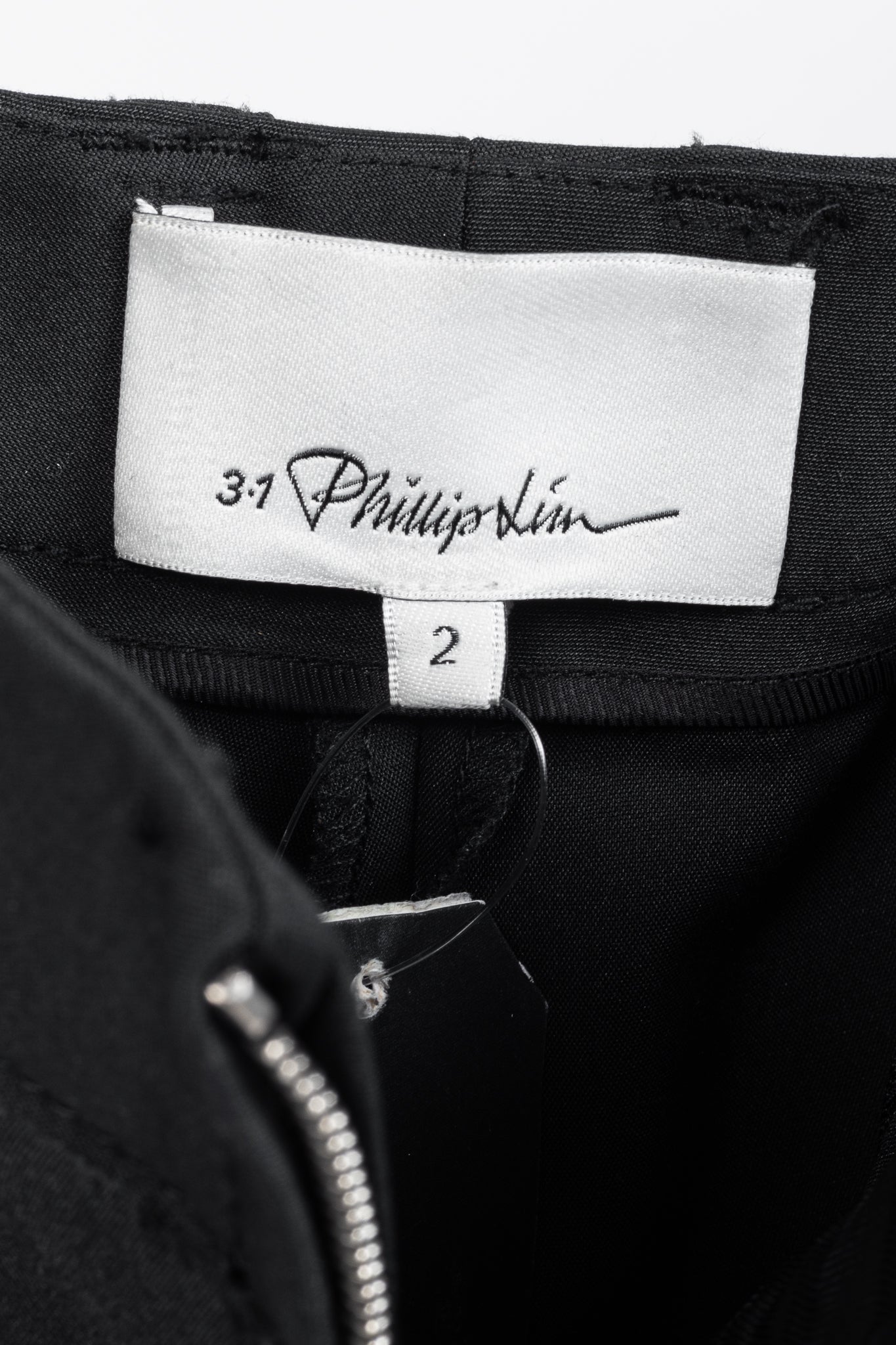 3.1 Phillip Lim PF13 Wader Charcoal Cotton Leather-Trim Skinny Pants