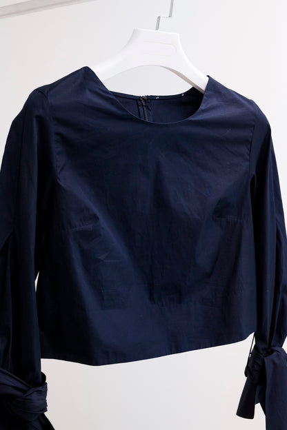 Phillip Lim Navy Blue Cropped Blouse