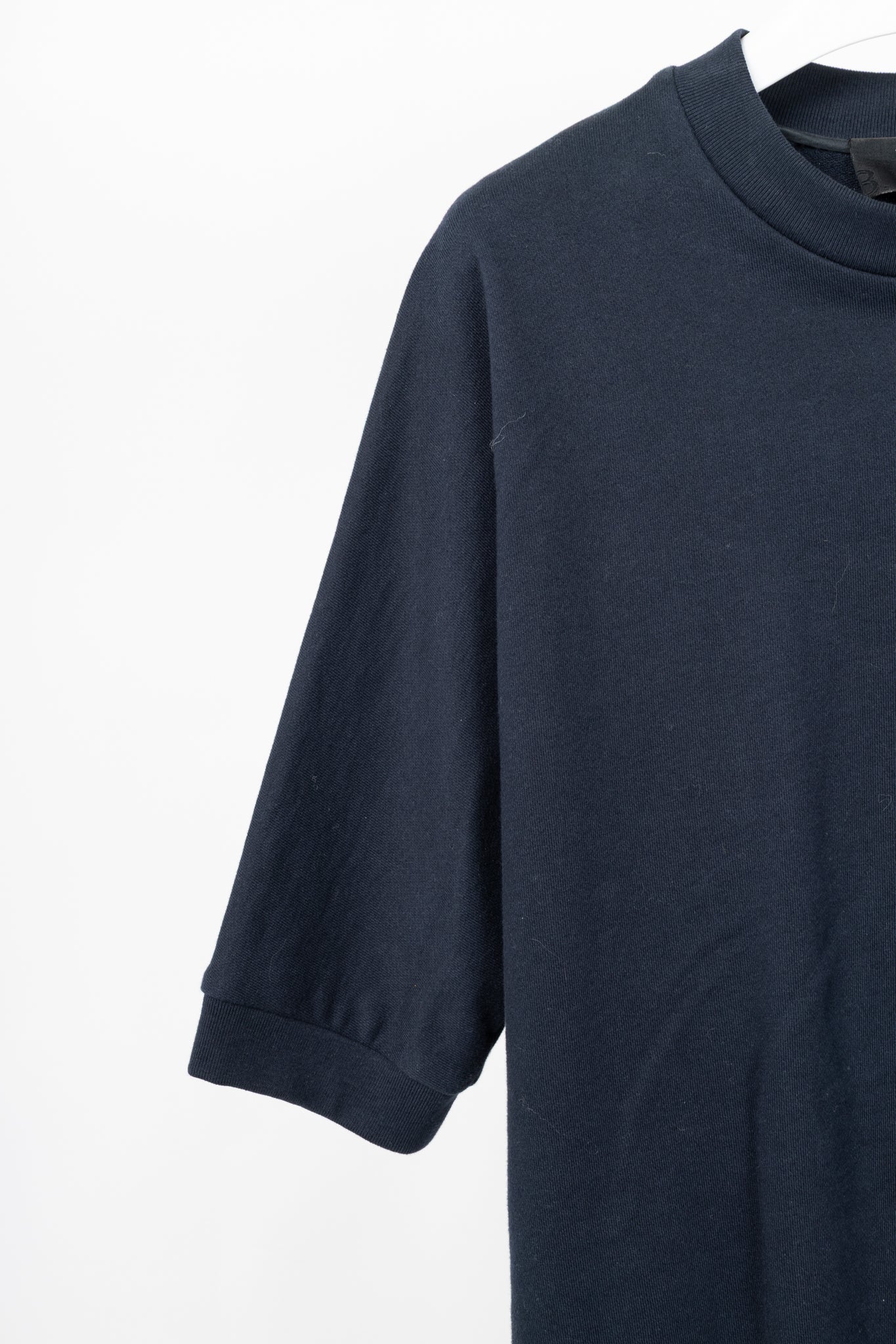 3.1 Phillip Lim SS13 Navy Short-Sleeve Pullover with Poplin Shirt Tail